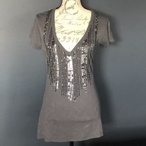 Grey Bling T-shirt Tunic